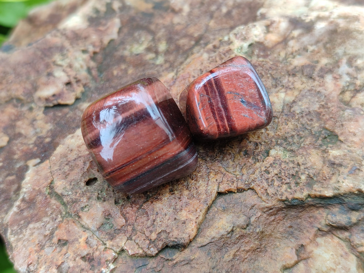 Polished Red Tigers Eye Tumble Stones - sold per KG - From South Africa - Toprock Gemstones and Minerals 