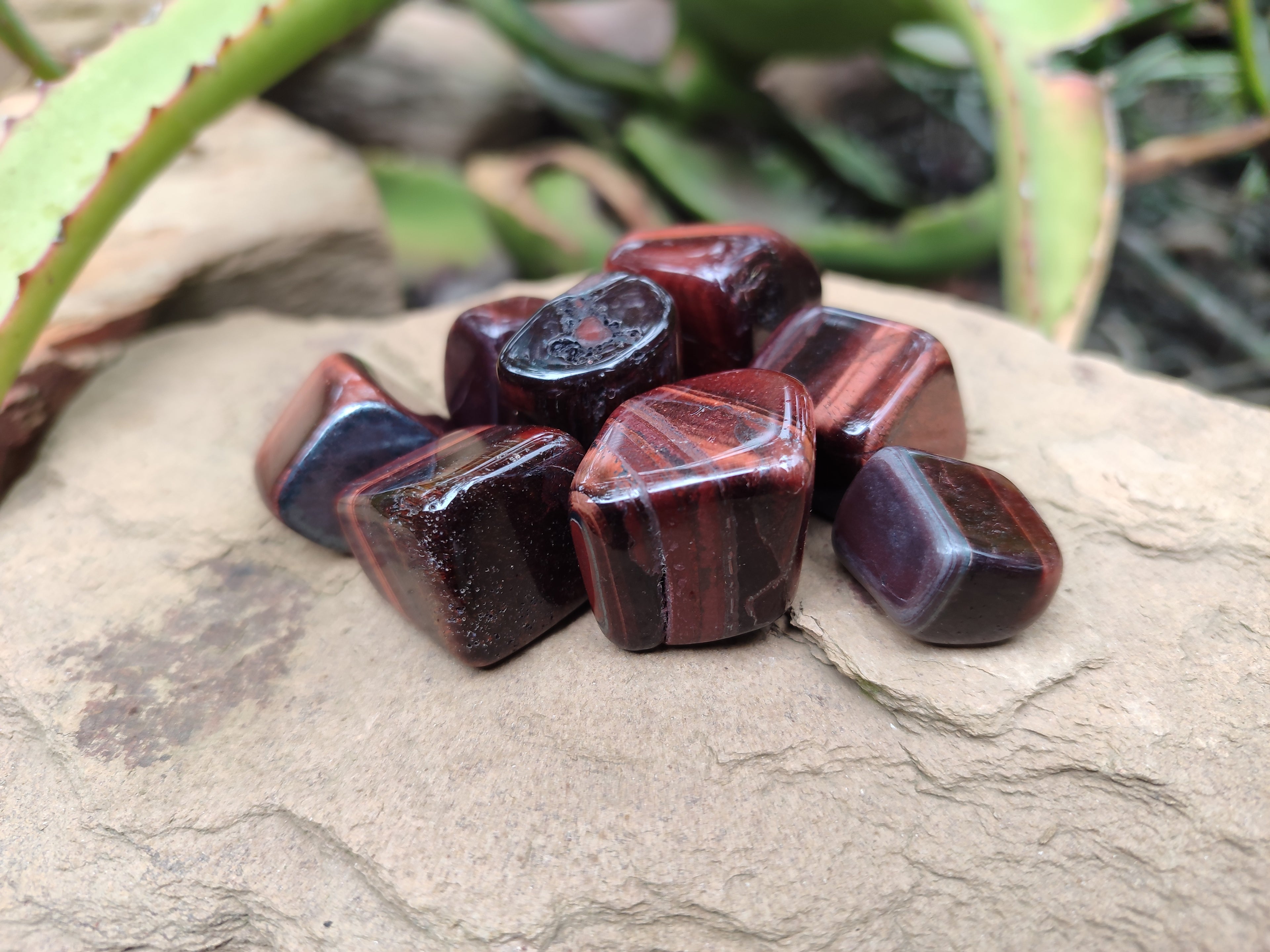 Polished Red Tigers Eye Tumble Stones - sold per KG - From South Africa - Toprock Gemstones and Minerals 