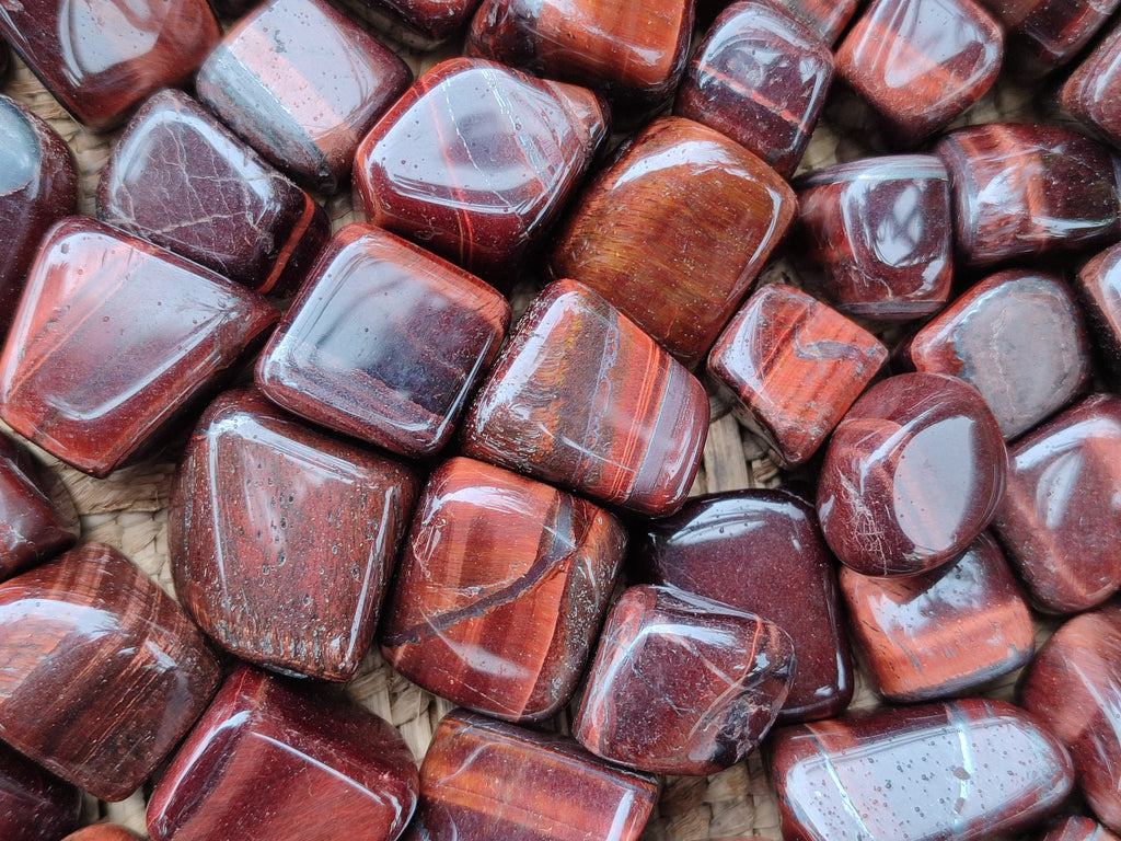 Polished Red Tigers Eye Tumble Stones - sold per KG - From South Africa - Toprock Gemstones and Minerals 