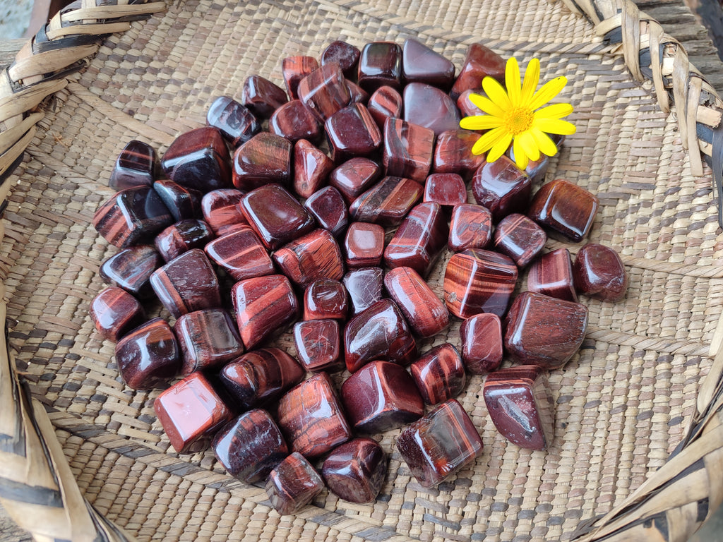 Polished Red Tigers Eye Tumble Stones - sold per KG - From South Africa - Toprock Gemstones and Minerals 