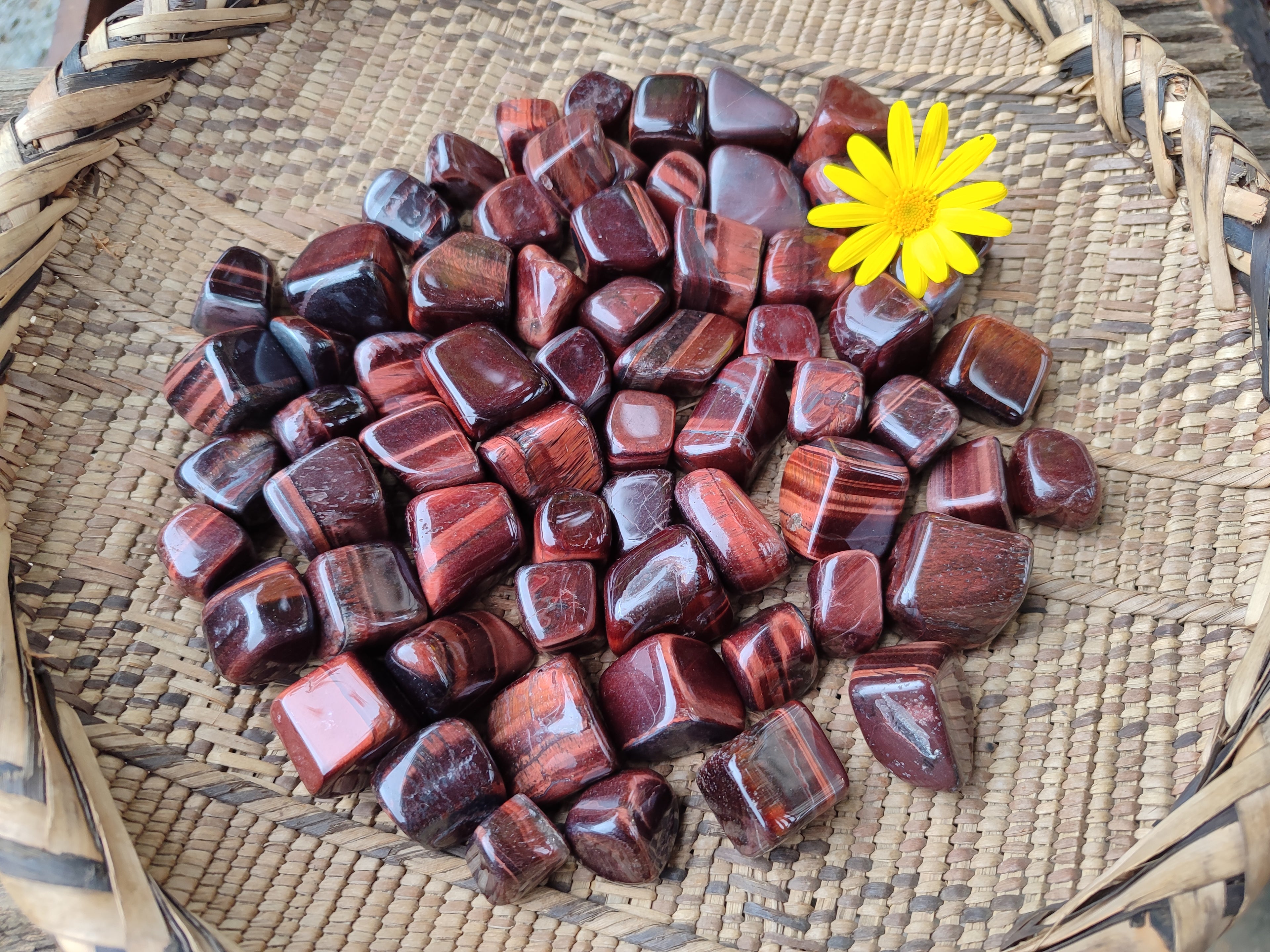 Polished Red Tigers Eye Tumble Stones - sold per KG - From South Africa - Toprock Gemstones and Minerals 