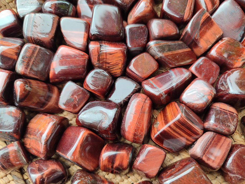 Polished Red Tigers Eye Tumble Stones - sold per KG - From South Africa - Toprock Gemstones and Minerals 