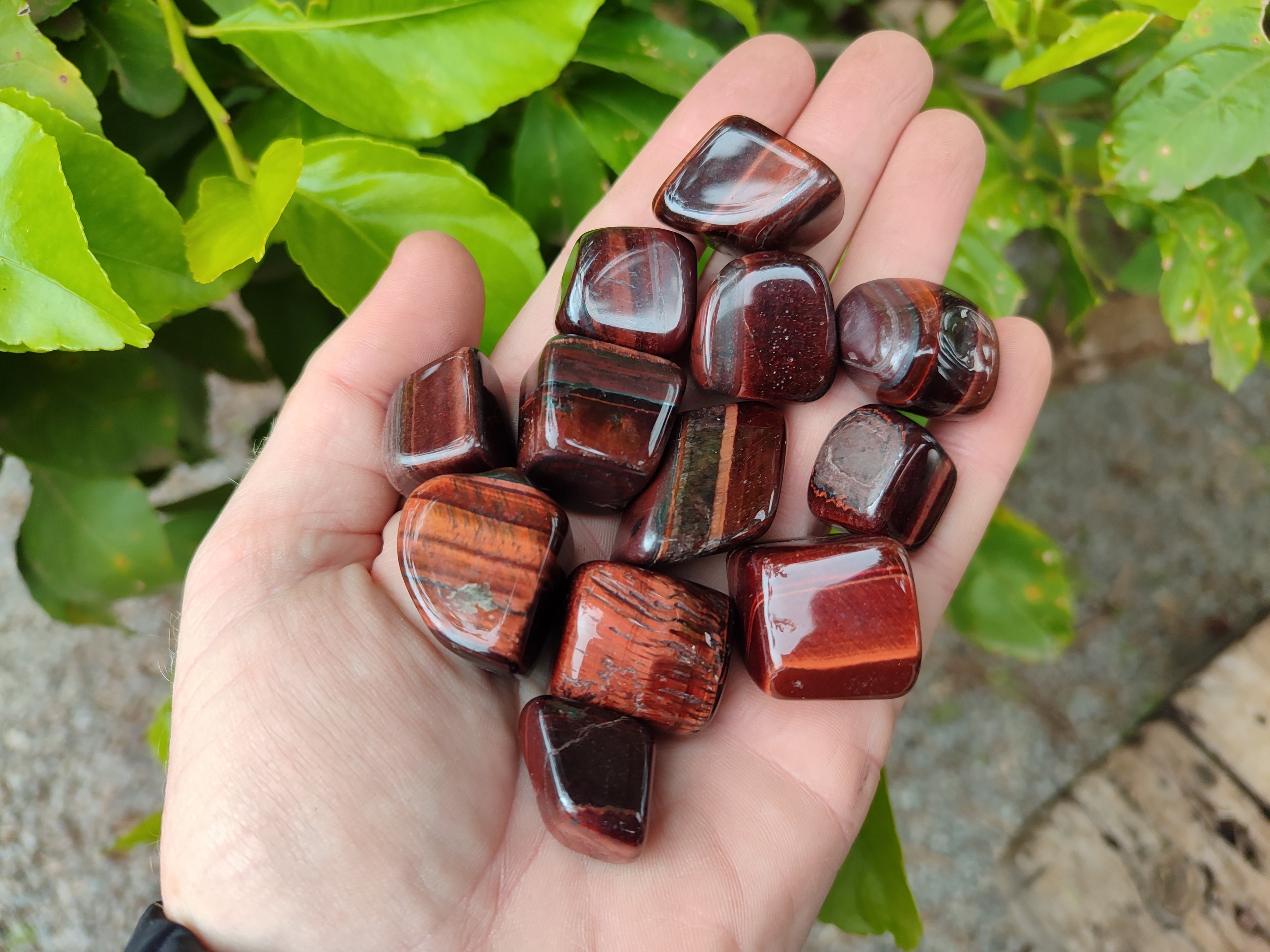 Polished Red Tigers Eye Tumble Stones - sold per KG - From South Africa - Toprock Gemstones and Minerals 