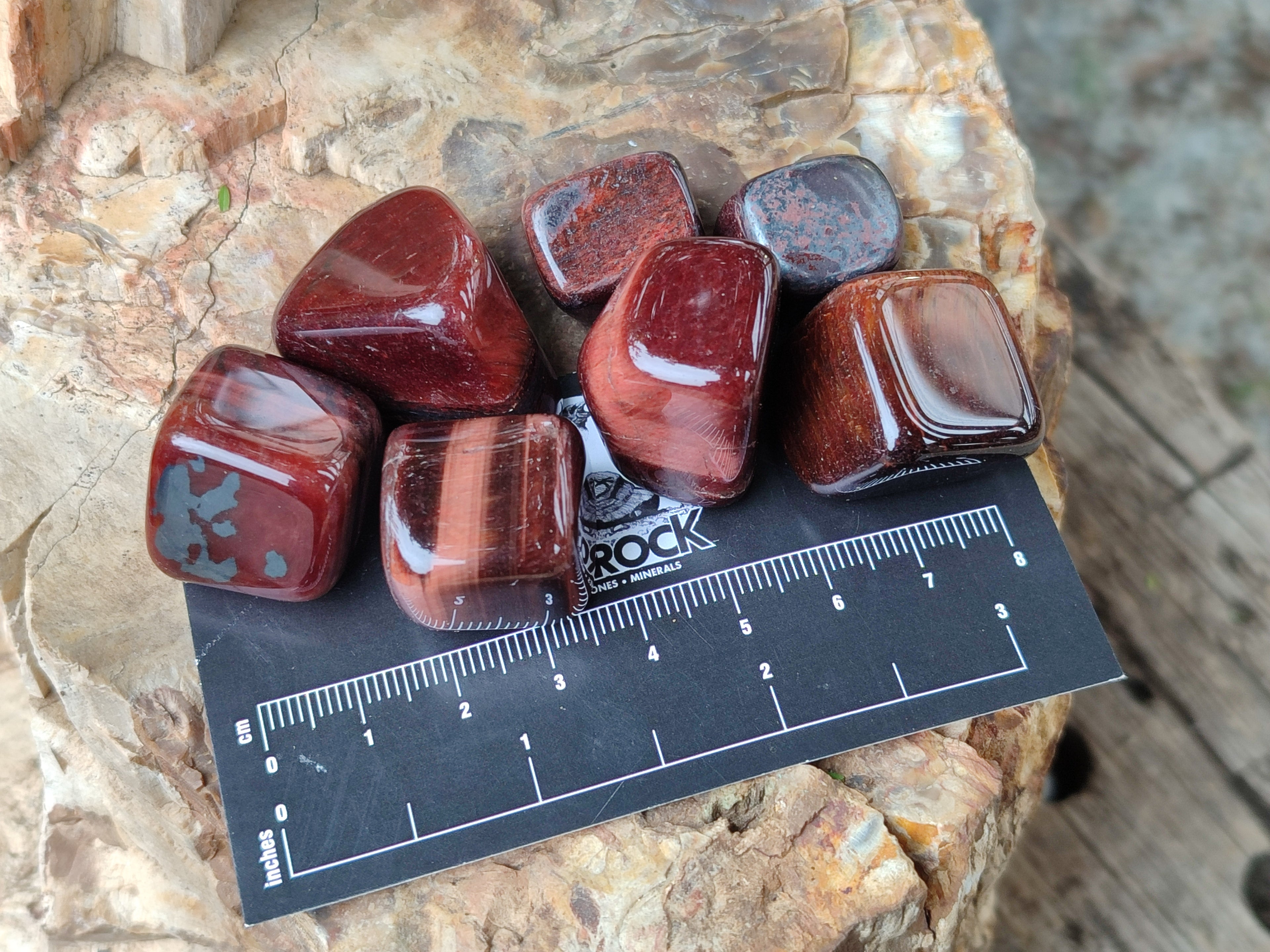 Polished Red Tigers Eye Tumble Stones - sold per KG - From South Africa - Toprock Gemstones and Minerals 