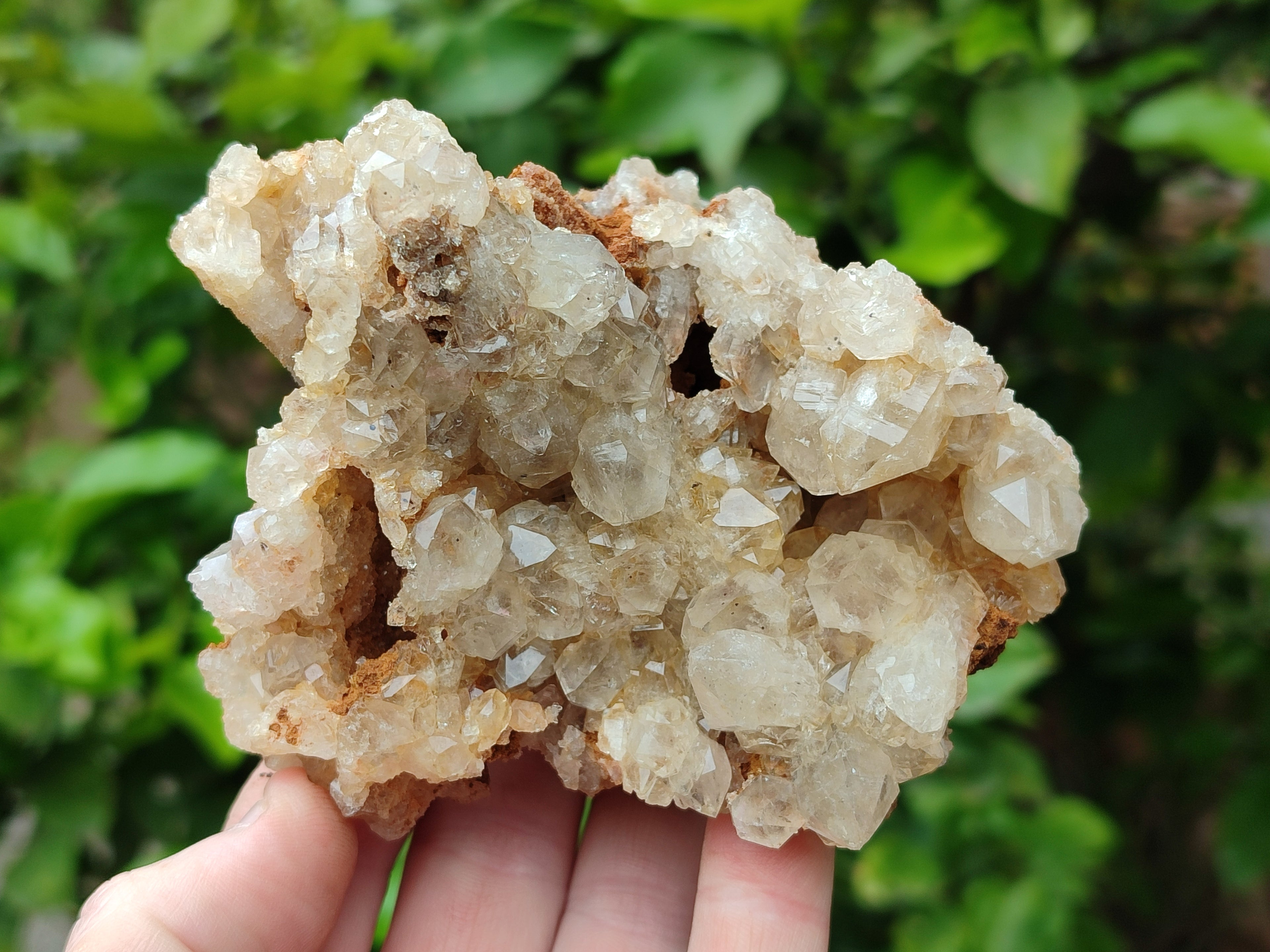 Natural Limonite Quartz Clusters x 3 From Solwezi, Zambia - Toprock Gemstones and Minerals 