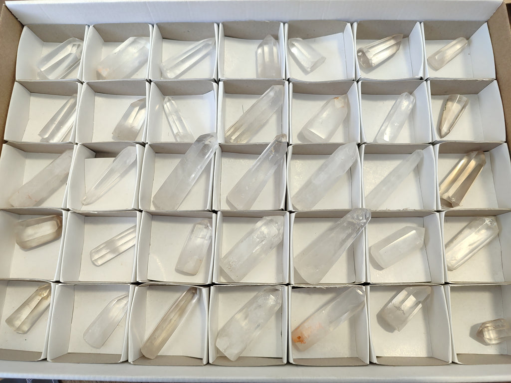 Polished Clear Quartz Crystal Points x 35 From Madagascar - Toprock Gemstones and Minerals 