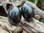 Polished Black Basalt Eggs x 12 From Antsirabe, Madagascar - Toprock Gemstones and Minerals 