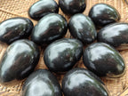 Polished Black Basalt Eggs x 12 From Antsirabe, Madagascar - Toprock Gemstones and Minerals 