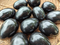 Polished Black Basalt Eggs x 12 From Antsirabe, Madagascar
