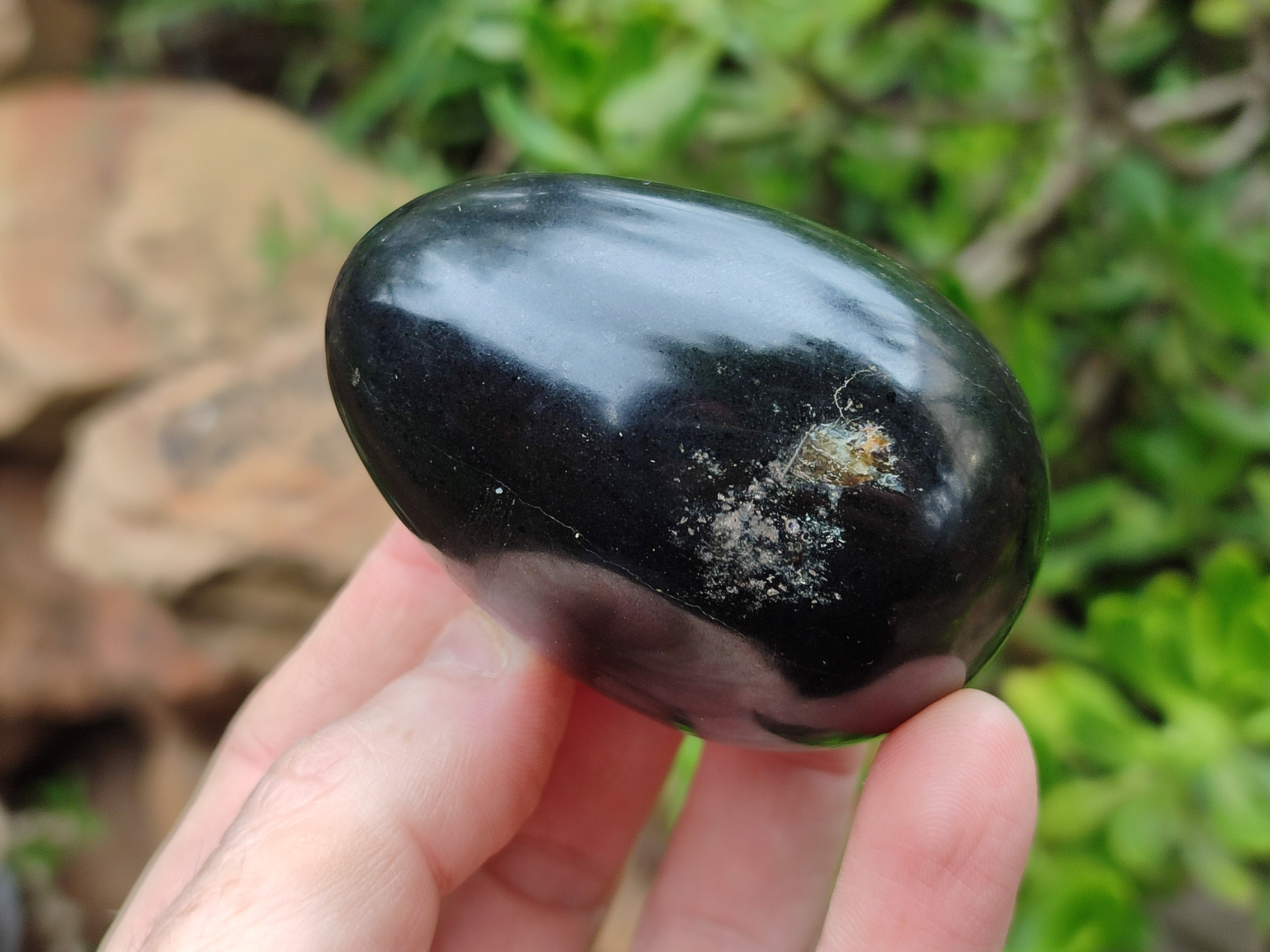 Polished Black Basalt Eggs x 12 From Antsirabe, Madagascar - Toprock Gemstones and Minerals 