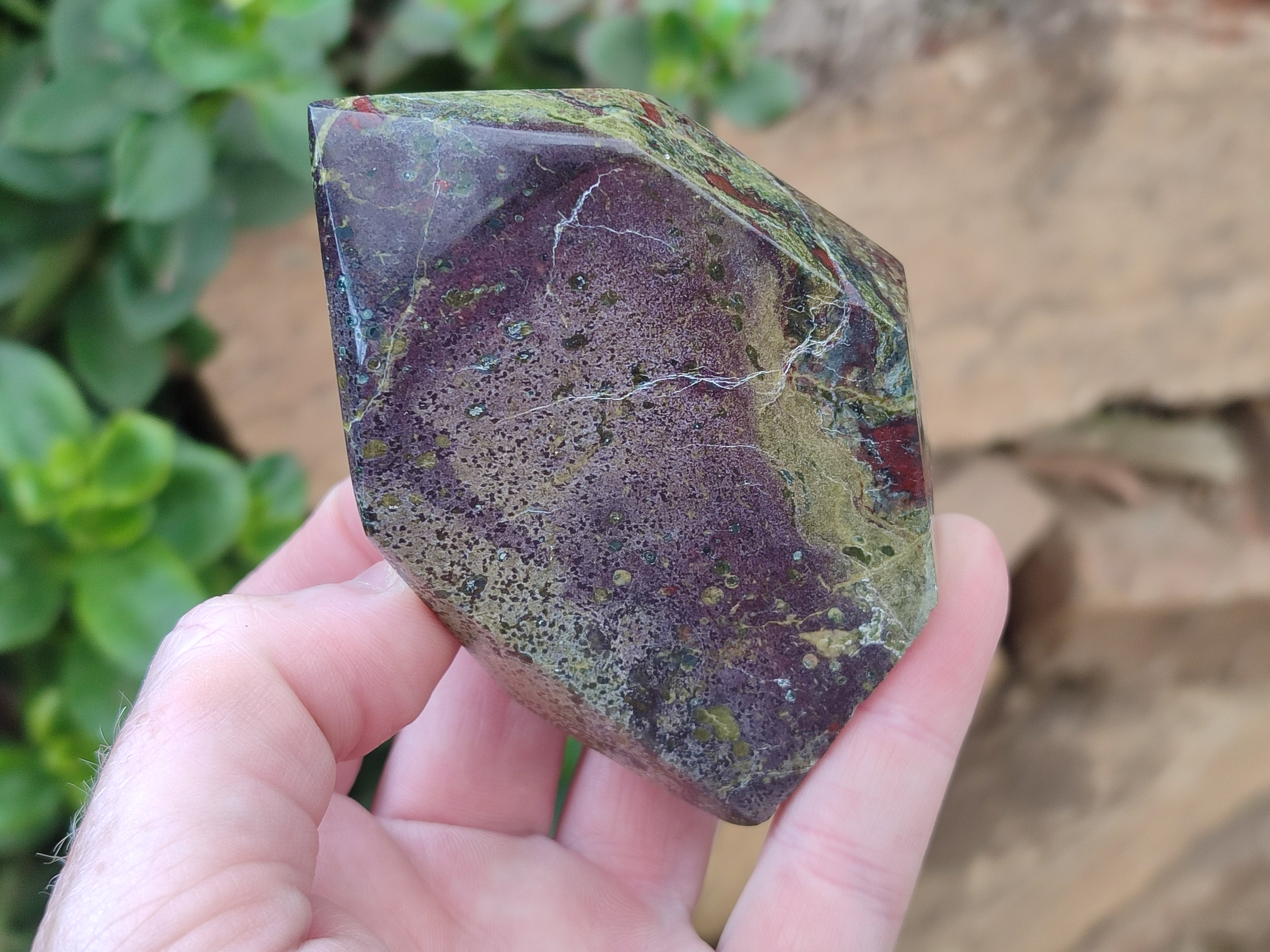 Polished Bastite Dragons Blood Point-Prism x 6 From Tshipise, South Africa - Toprock Gemstones and Minerals 