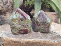 Polished Bastite Dragons Blood Point-Prism x 6 From Tshipise, South Africa - Toprock Gemstones and Minerals 
