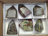 Polished Bastite Dragons Blood Point-Prism x 6 From Tshipise, South Africa - Toprock Gemstones and Minerals 