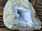 Natural Blue Lace Agate Geode Specimens x 3 From Nsanje, Malawi - Toprock Gemstones and Minerals 