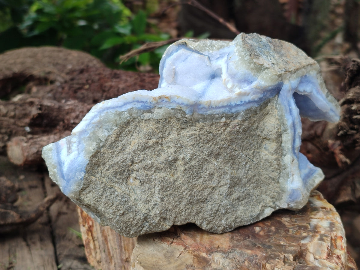 Natural Blue Lace Agate Geode Specimens x 3 From Nsanje, Malawi - Toprock Gemstones and Minerals 