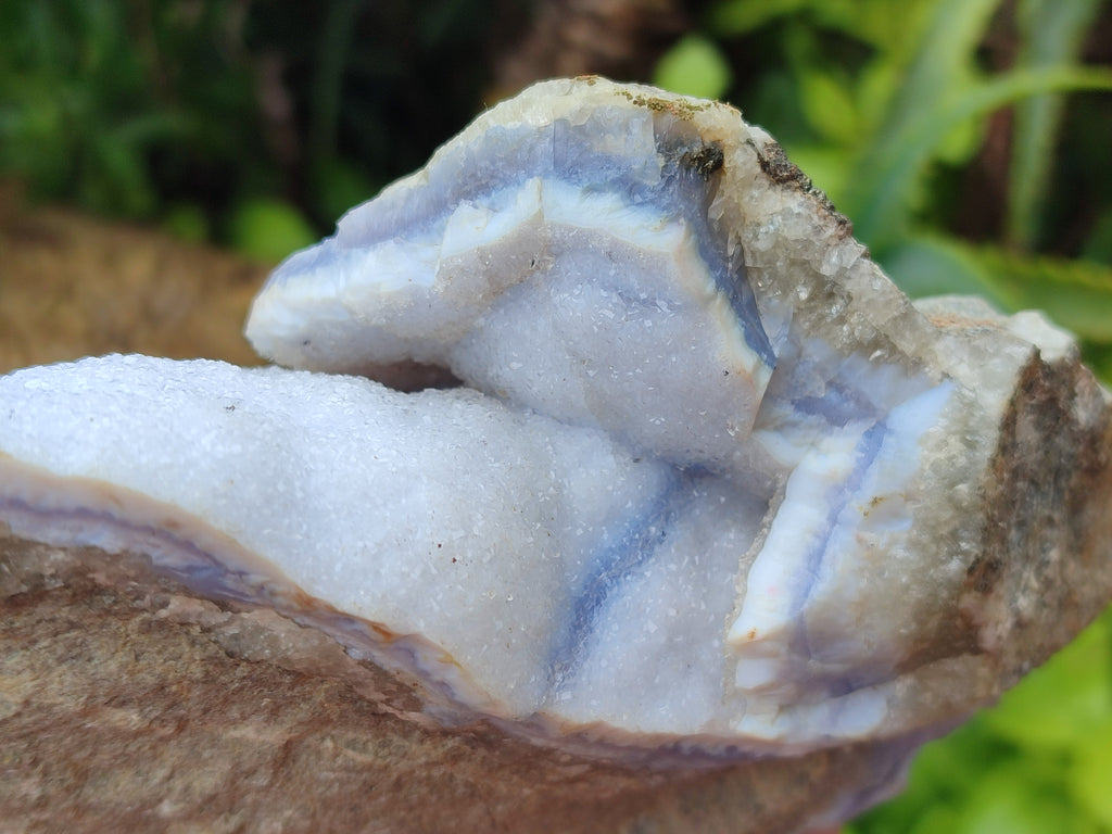 Natural Blue Lace Agate Geode Specimens x 3 From Nsanje, Malawi - Toprock Gemstones and Minerals 