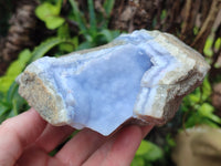 Natural Blue Lace Agate Geode Specimens x 3 From Nsanje, Malawi - Toprock Gemstones and Minerals 