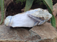 Natural Blue Lace Agate Geode Specimens x 3 From Nsanje, Malawi - Toprock Gemstones and Minerals 