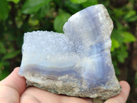 Natural Blue Lace Agate Geode Specimens x 3 From Nsanje, Malawi - Toprock Gemstones and Minerals 