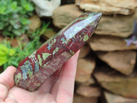 Polished Bastite Dragons Blood Point-Prism x 4 From Tshipise, South Africa - Toprock Gemstones and Minerals 