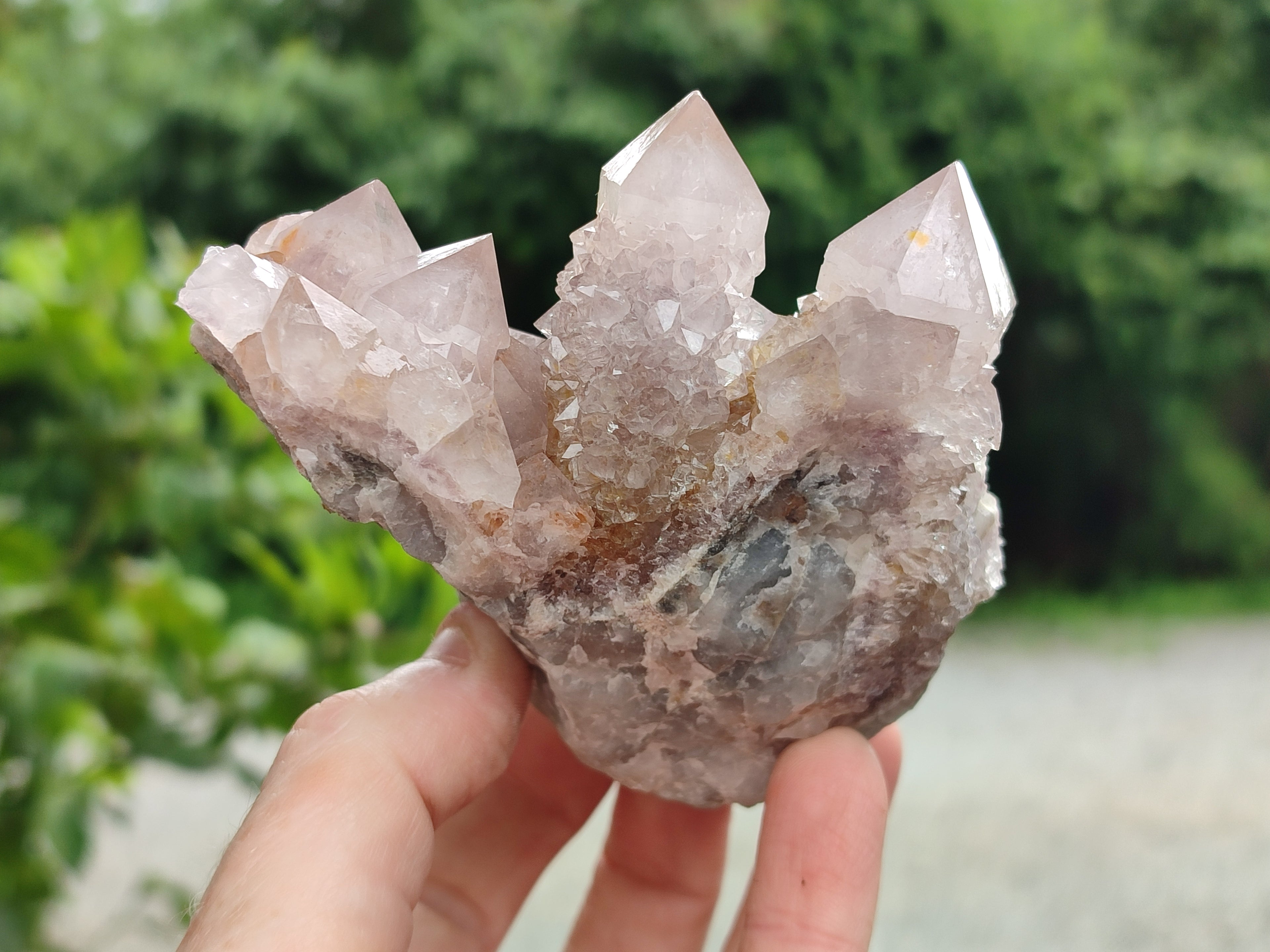 Natural Smokey and Ametrine Spirit Quartz Clusters x 6 From Boekenhouthoek, South Africa - Toprock Gemstones and Minerals 