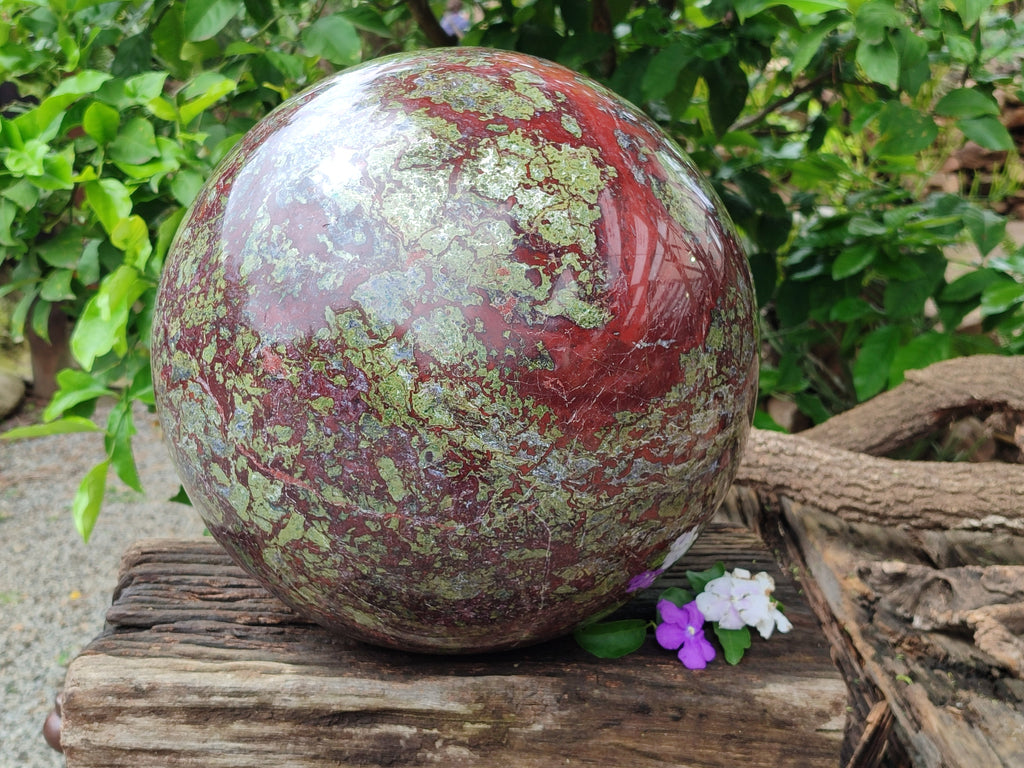 Polished Extra Large Bastite Dragons Blood Stone Sphere-Ball x 1 From Tshipise, South Africa - Toprock Gemstones and Minerals 