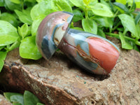 Polished Polychrome Jasper Mushrooms x 4 From Mahajanga, Madagascar - Toprock Gemstones and Minerals 