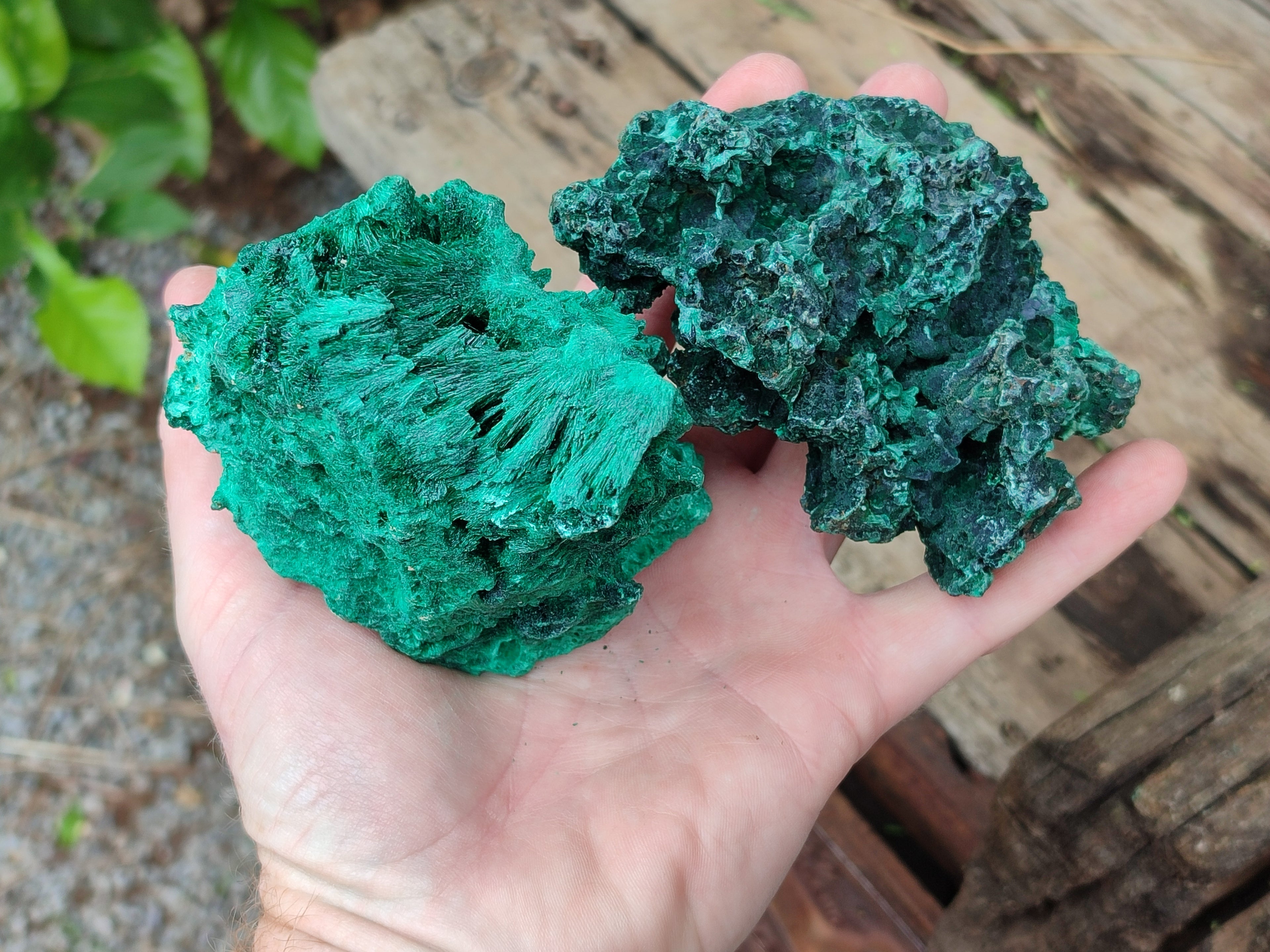 Natural Silky Malachite Specimens x 3 From Kasompe, Congo - Toprock Gemstones and Minerals 