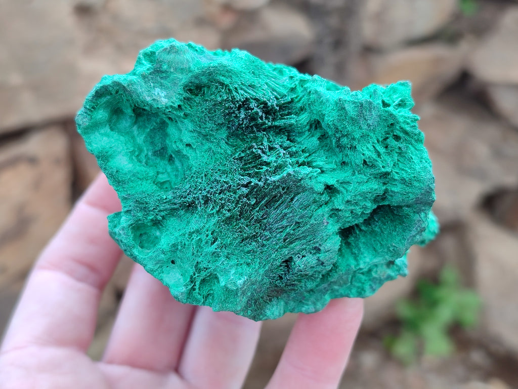 Natural Silky Malachite Specimens x 3 From Kasompe, Congo - Toprock Gemstones and Minerals 