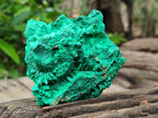 Natural Silky Malachite Specimens x 3 From Kasompe, Congo - Toprock Gemstones and Minerals 