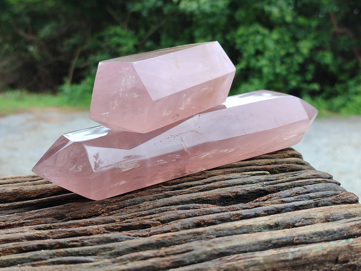 Polished Mixed Rose Quartz Items x 3 From Ambatondrazaka, Madagascar - Toprock Gemstones and Minerals 