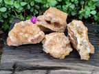 Natural Limonite Quartz Clusters x 4 From Mwinilunga, Zambia - Toprock Gemstones and Minerals 