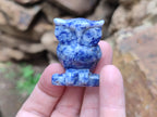 Polished Sodalite Owl Carvings - sold per item - From Namibia - Toprock Gemstones and Minerals 