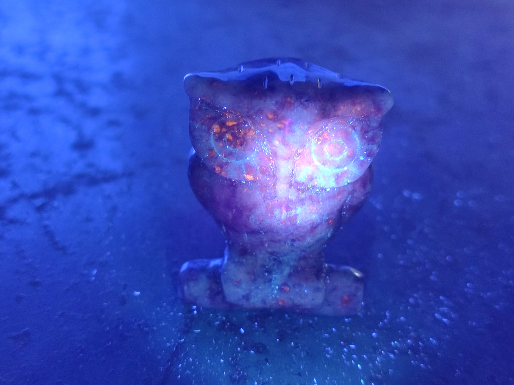 Polished Sodalite Owl Carvings - sold per item - From Namibia - Toprock Gemstones and Minerals 