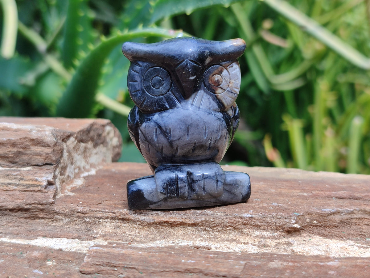 Polished Banded Jasper Owl Carvings - sold per item - From Australia - Toprock Gemstones and Minerals 