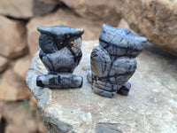 Polished Banded Jasper Owl Carvings - sold per item - From Australia