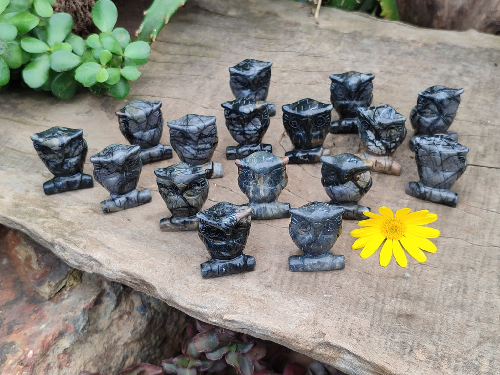 Polished Banded Jasper Owl Carvings - sold per item - From Australia - Toprock Gemstones and Minerals 