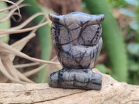 Polished Banded Jasper Owl Carvings - sold per item - From Australia