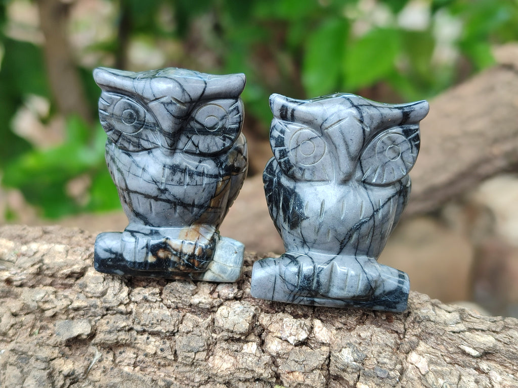 Polished Banded Jasper Owl Carvings - sold per item - From Australia - Toprock Gemstones and Minerals 