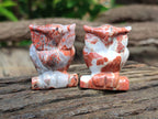 Polished Small Brecciated Jasper Owl Carving - sold per item - From South Africa - Toprock Gemstones and Minerals 
