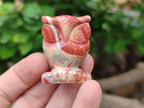 Polished Small Brecciated Jasper Owl Carving - sold per item - From South Africa - Toprock Gemstones and Minerals 