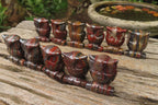 Polished Mini Banded Tiger Iron Jasper Owl Carvings - sold per item - From Australia - Toprock Gemstones and Minerals 