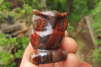 Polished Mini Banded Tiger Iron Jasper Owl Carvings - sold per item - From Australia - Toprock Gemstones and Minerals 