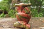 Polished Mini Unakite Owl Carvings - sold per item - From South Africa - Toprock Gemstones and Minerals 