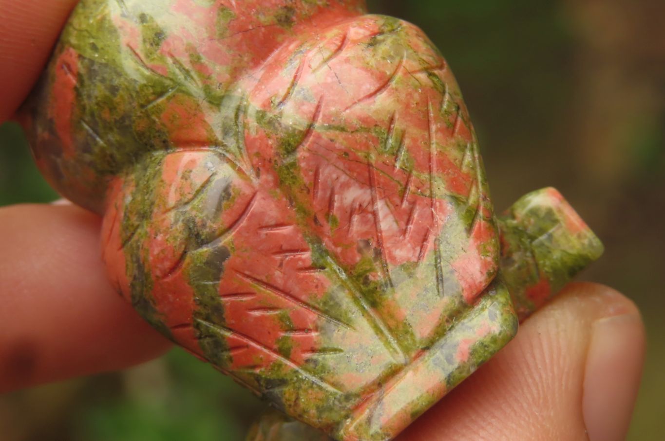 Polished Mini Unakite Owl Carvings - sold per item - From South Africa - Toprock Gemstones and Minerals 