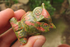 Polished Mini Unakite Owl Carvings - sold per item - From South Africa - Toprock Gemstones and Minerals 
