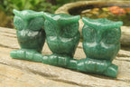 Polished Mini Aventurine Owl Carvings - sold per item - From Zimbabwe - Toprock Gemstones and Minerals 