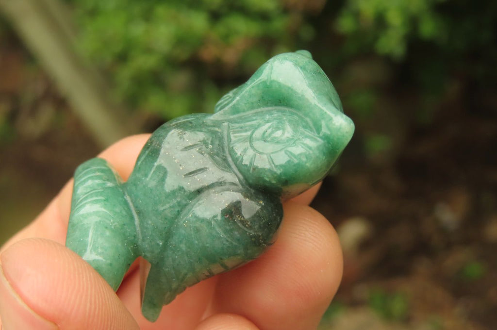 Polished Mini Aventurine Owl Carvings - sold per item - From Zimbabwe - Toprock Gemstones and Minerals 