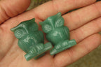 Polished Mini Aventurine Owl Carvings - sold per item - From Zimbabwe - Toprock Gemstones and Minerals 