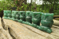 Polished Mini Aventurine Owl Carvings - sold per item - From Zimbabwe - Toprock Gemstones and Minerals 